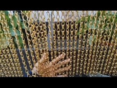 سلاسل الزناد الأزرق سلاسل الزنزانة المعدنية باب أو نافذة ديكور مع سلاسل شاشة الذباب