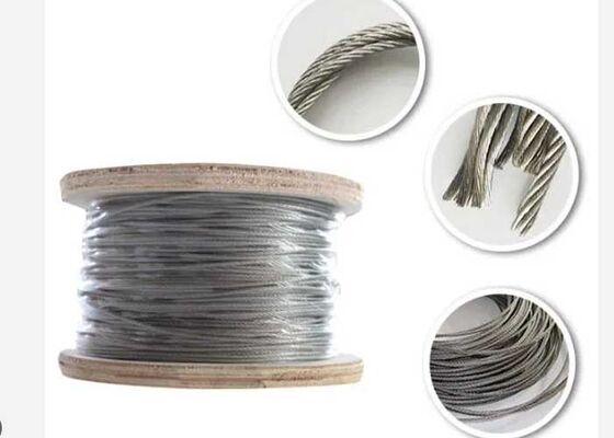 حبل أسلاك الفولاذ المقاوم للصدأ 304 المطلي بالنايلون (بناء 7 × 7)