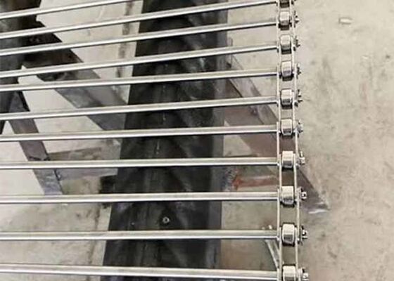 SS314 Rod Reinforced Sintering Furnace Conveyor Belt 1100 Degree C High Temperature