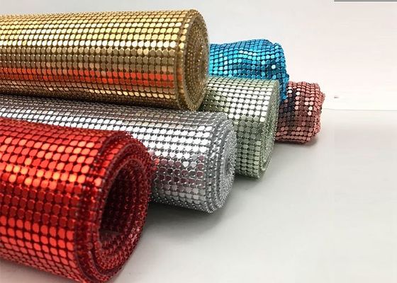 قماش من القماش المعدني (ستارة قماش معدنية بالترتر) - ترتر دائري ومثمن