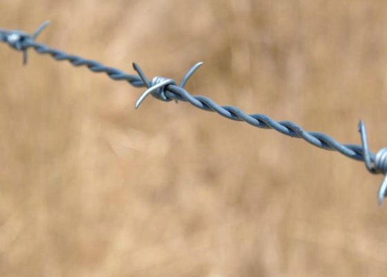 1.4mm إلى 2mm مزدوجة تويست الأسلاك الشائكة المجلفن السطح