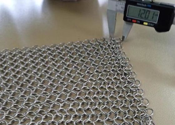 حلقة جديلة السلسلة ، ستارة Chainmail ، ستارة معدنية دائرية لبناء الديكور الخارجي والداخلي