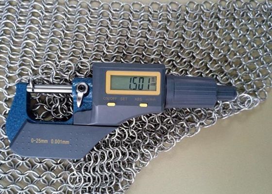 حلقة جديلة السلسلة ، ستارة Chainmail ، ستارة معدنية دائرية لبناء الديكور الخارجي والداخلي