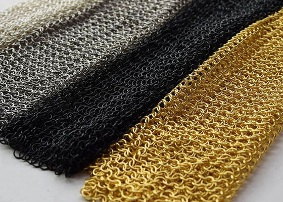 حلقة جديلة السلسلة ، ستارة Chainmail ، ستارة معدنية دائرية لبناء الديكور الخارجي والداخلي