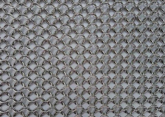 حلقة جديلة السلسلة ، ستارة Chainmail ، ستارة معدنية دائرية لبناء الديكور الخارجي والداخلي