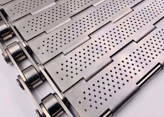 1mm-4mm لوحة الحزام الناقل مثقبة للمنتجات طفيفة وعالية الكثافة