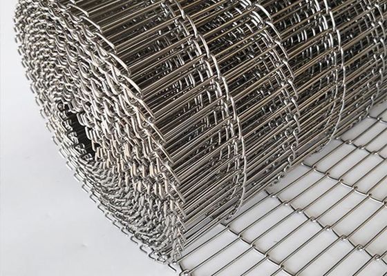 3 "إلى 14" الحزام الناقل المعدني المسطح الحزام الناقل الشبكي المرن