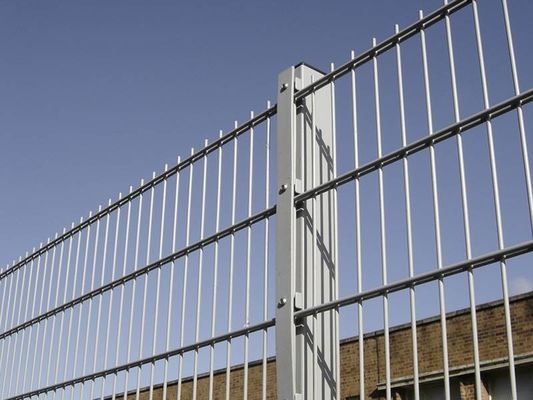 2500mm لوحة سلك مزدوج شبكة السياج 50 × 200mm الأخضر مغلفة مطلية