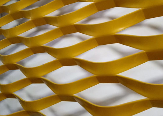 مسحوق مطلي من الألومنيوم الشبكة المعدنية الموسعة للمباني واجهة التغطية