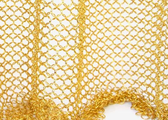الألومنيوم 0.8 ملم قطر الأسلاك السلسلة الستار الزخرفية الحلقة المعدن الشبكة الممتازة المتانة والمرونة