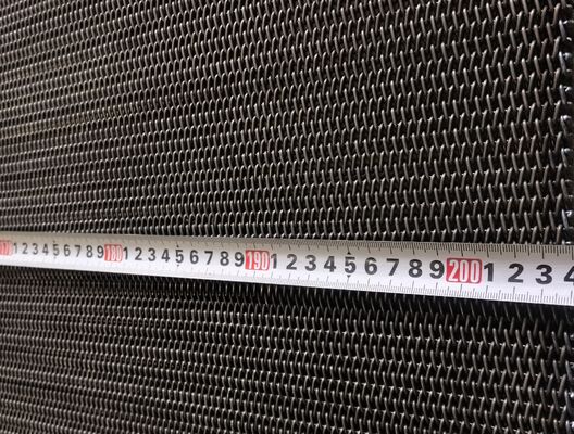 Balanced Weave Metal Conveyor Belt Mild Steel 18A 1.6mm Wire 5mm Rod Pitch 4.3mm Spiral Drying Mesh